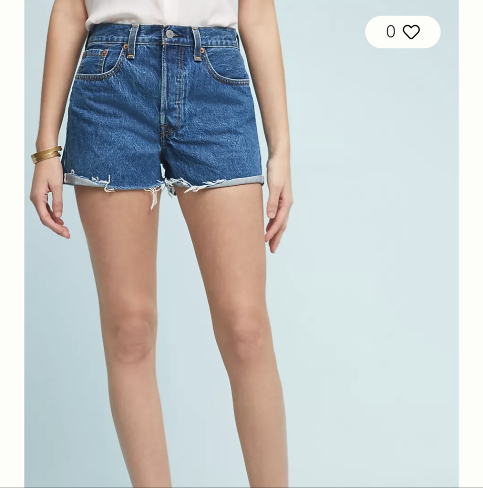 Levi's Wedgie Cutoff Shorts Selvedge sz 26